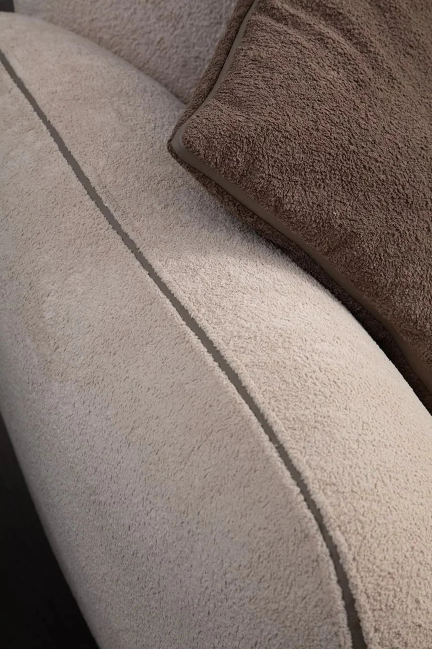 Pavia 3-Sitzer Sofa in Creme, 345x90 cm - Image 4