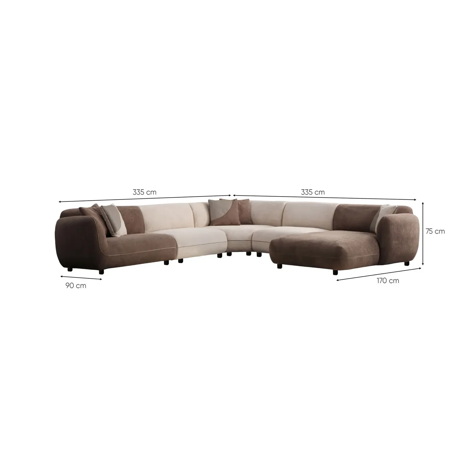 Pavia Ecksofa, symmetrisch, 335x335 cm - Image 22