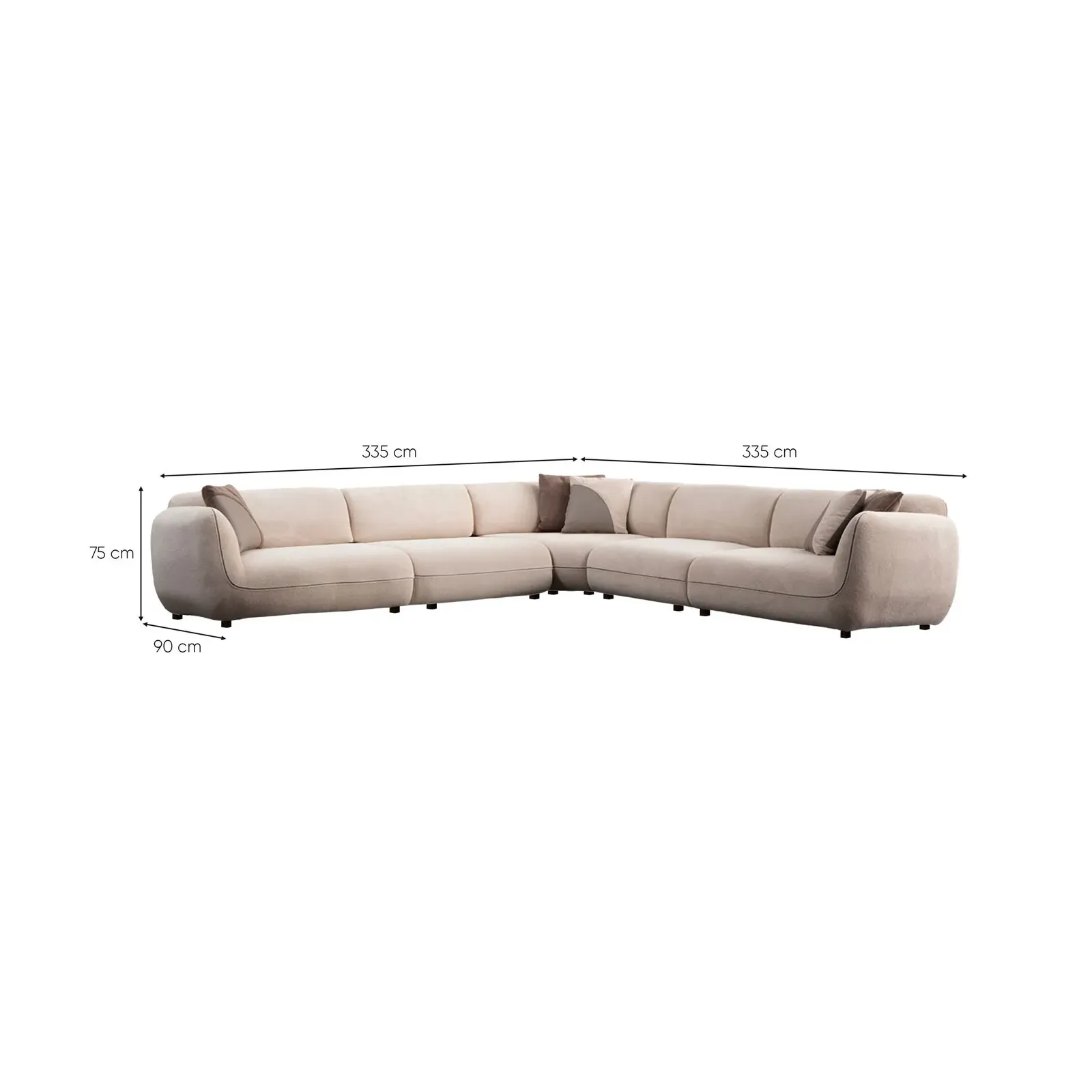 Pavia Ecksofa, symmetrisch, 335x335 cm - Image 6