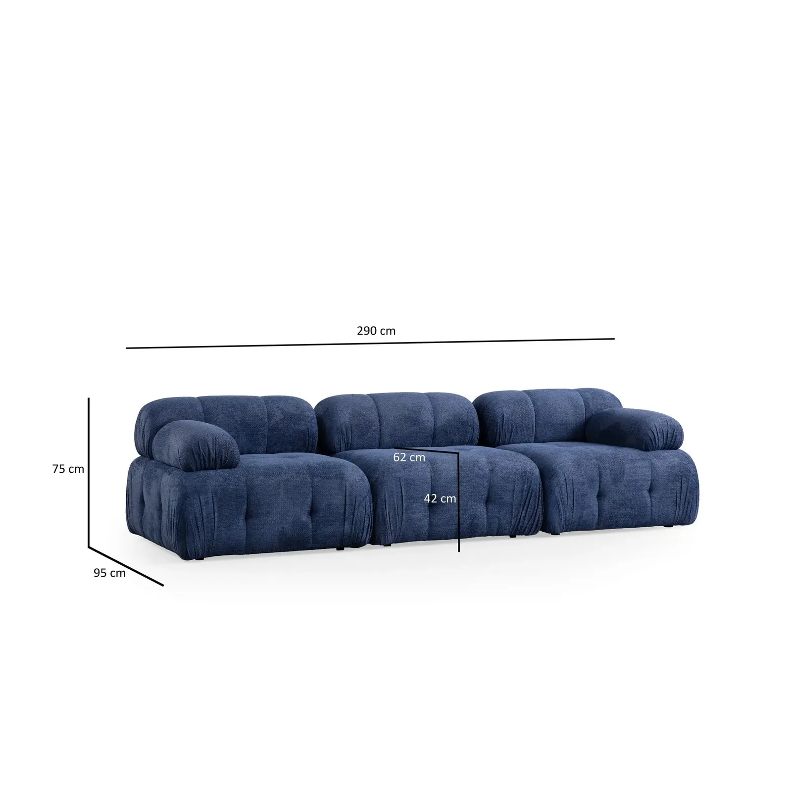Petite 3 3-Sitzer Ecksofa, Rechte Seite, 290x160 cm - Image 68