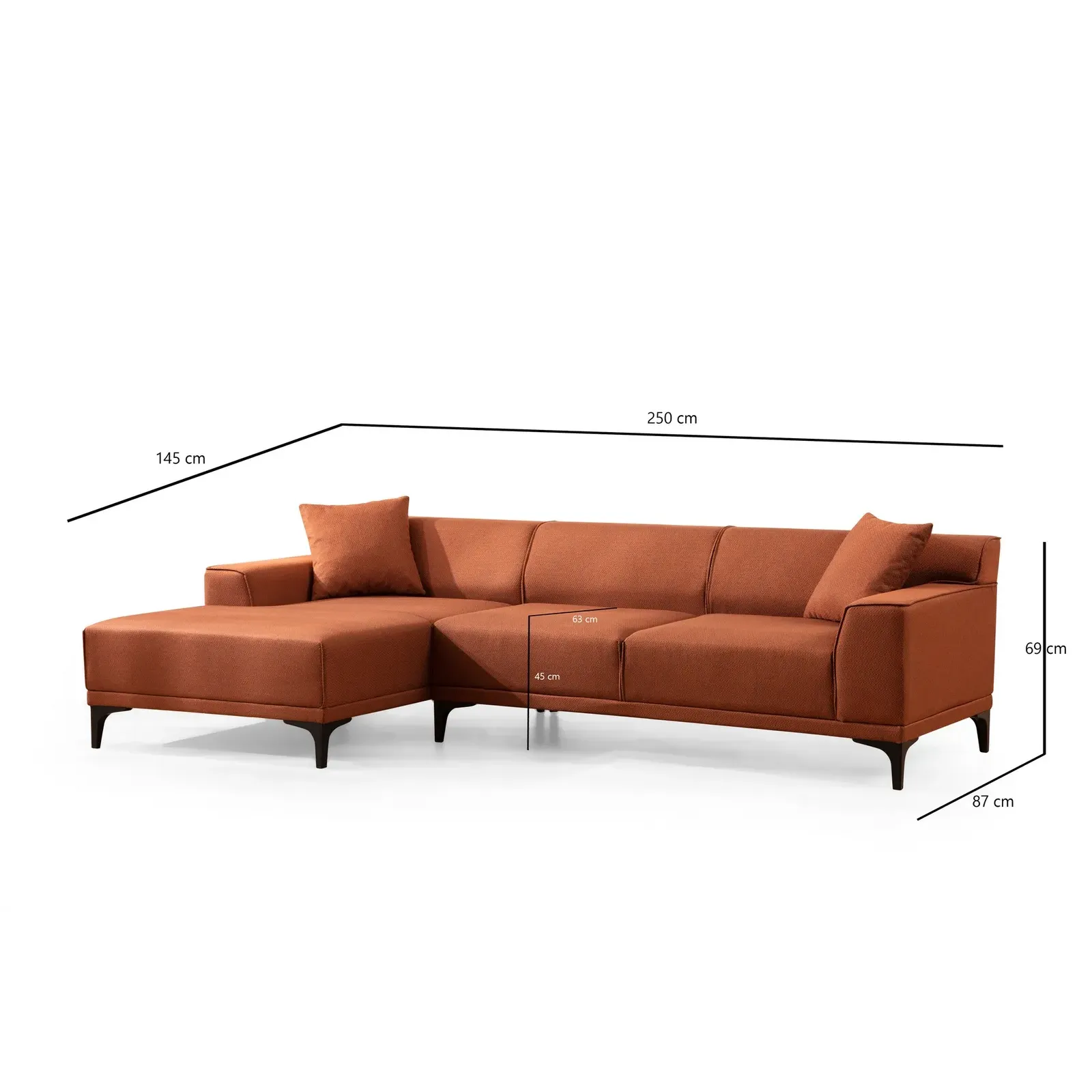 Petra Ecksofa, Linke Seite, 250x145 cm - Image 6