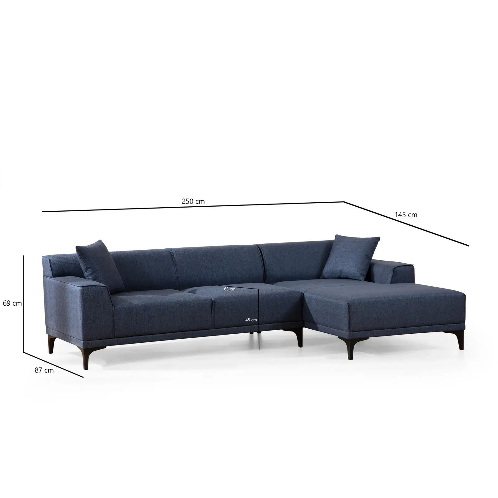 Petra Ecksofa, Rechte Seite, 250x145 cm - Image 46