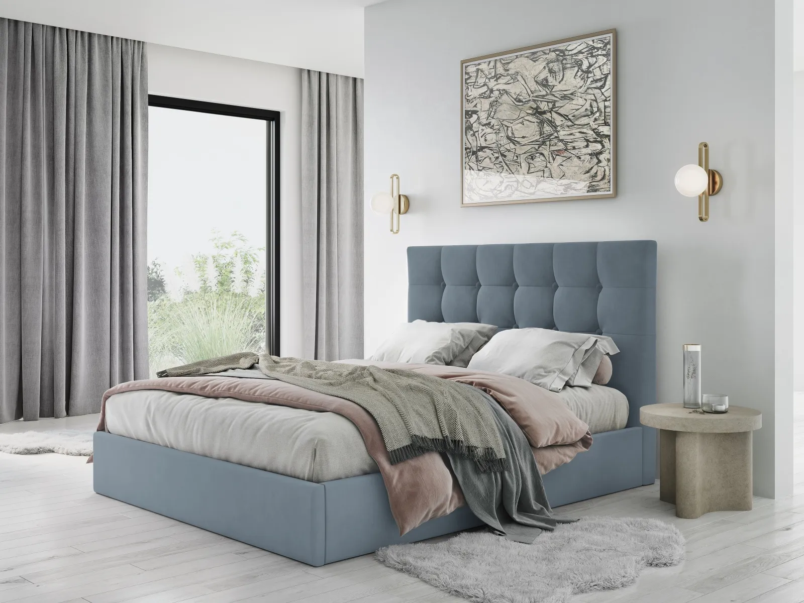 Phaedra Bett mit Stauraum und Kopfteil in Samt, 180x200 cm - Image 20