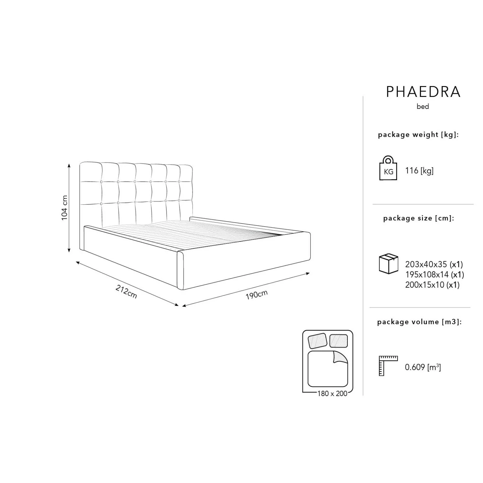 Phaedra Bett mit Stauraum und Kopfteil in Samt, 180x200 cm - Image 36