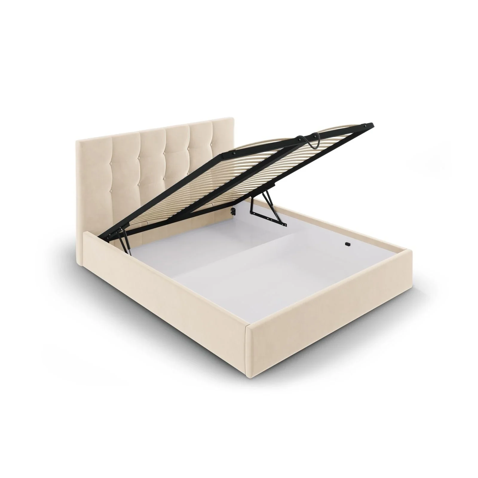 Phaedra Bett mit Stauraum und Kopfteil in Samt, 180x200 cm - Image 5