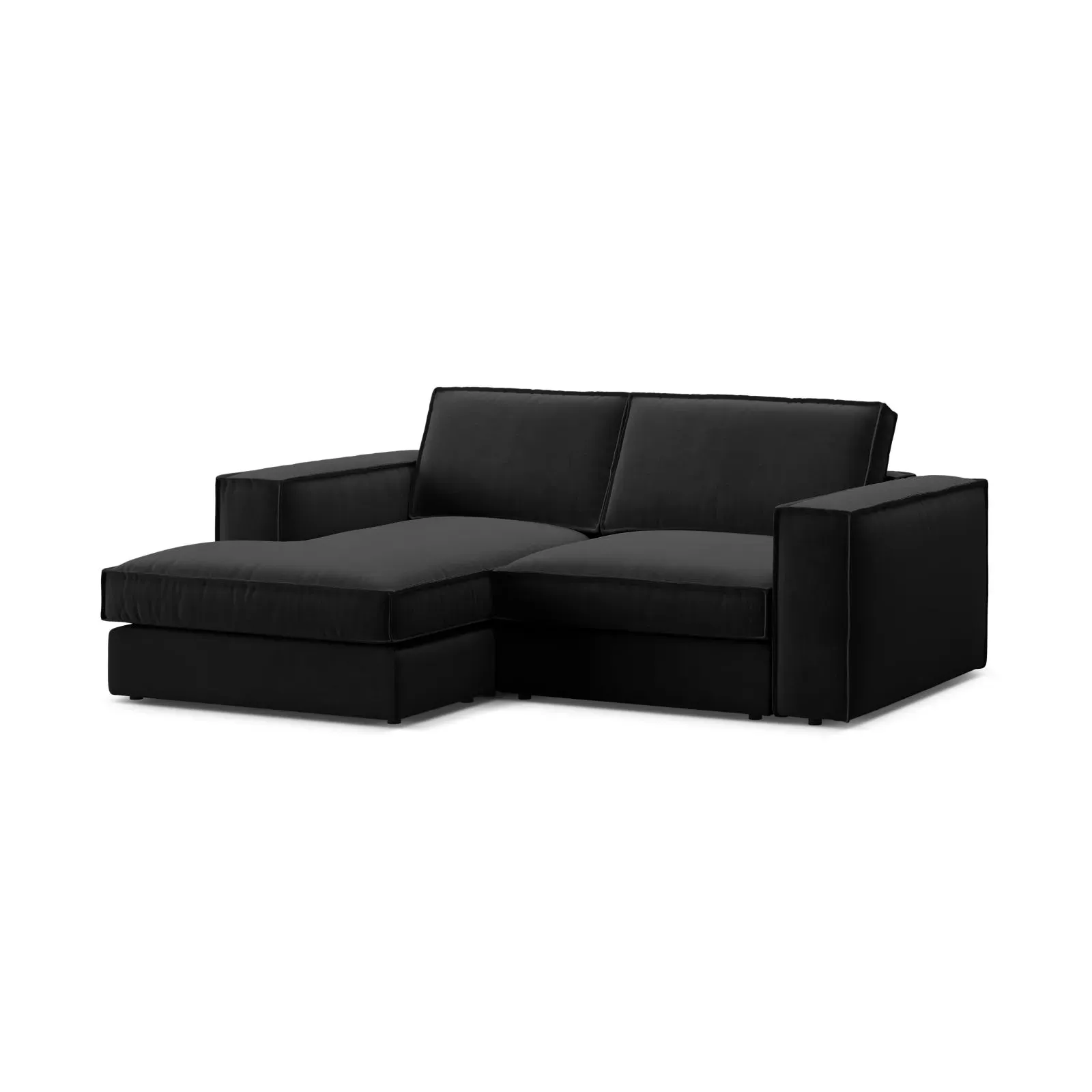 Pola 2-Sitzer Ecksofa, Linke Seite, aus Samt oder Strukturstoff, 226x158 cm - Image 10