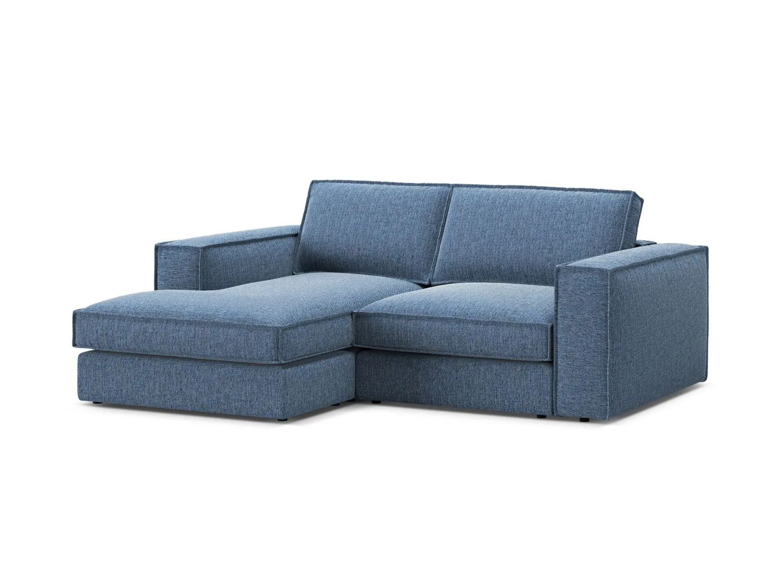 Pola 2-Sitzer Ecksofa, Linke Seite, aus Samt oder Strukturstoff, 226x158 cm - Image 100