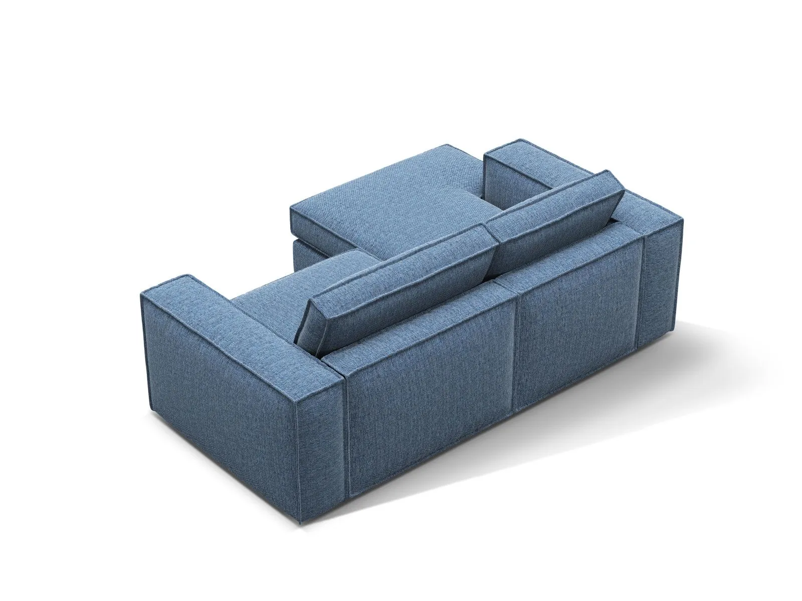 Pola 2-Sitzer Ecksofa, Linke Seite, aus Samt oder Strukturstoff, 226x158 cm - Image 101