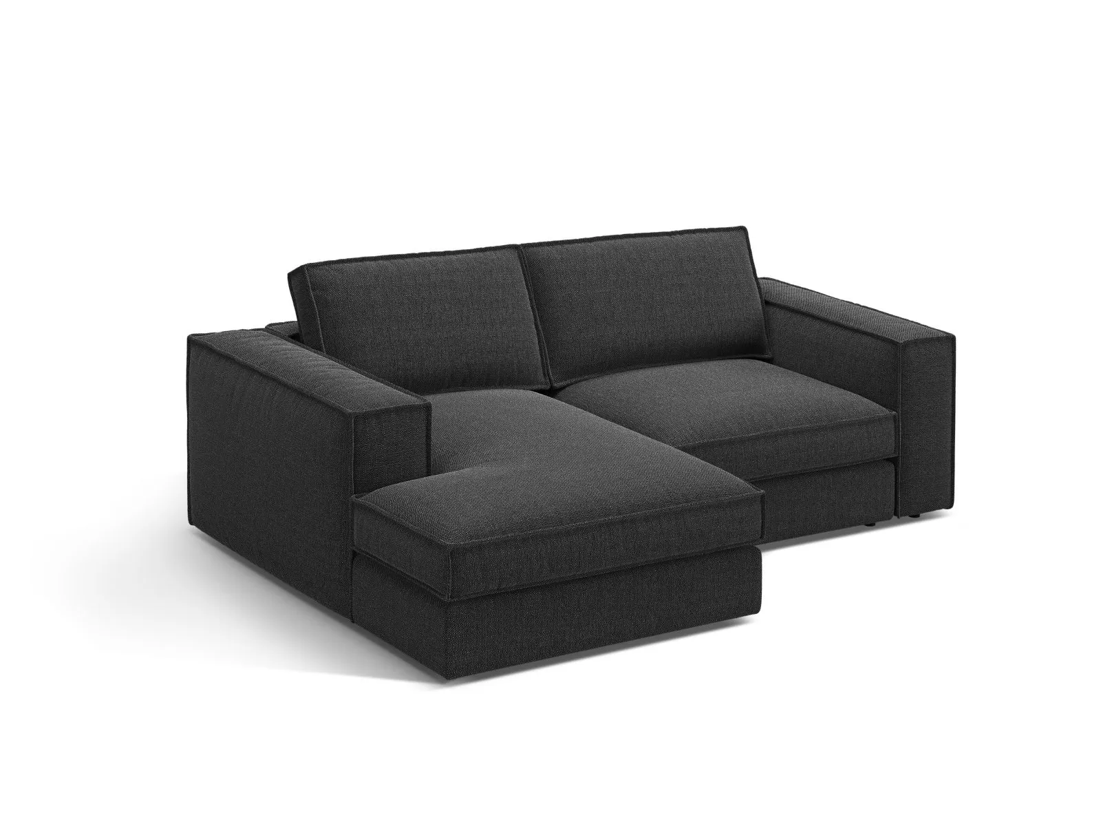 Pola 2-Sitzer Ecksofa, Linke Seite, aus Samt oder Strukturstoff, 226x158 cm - Image 105