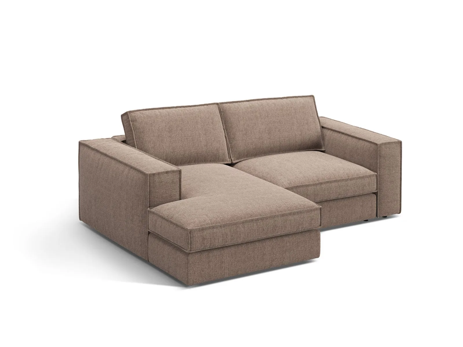Pola 2-Sitzer Ecksofa, Linke Seite, aus Samt oder Strukturstoff, 226x158 cm - Image 111