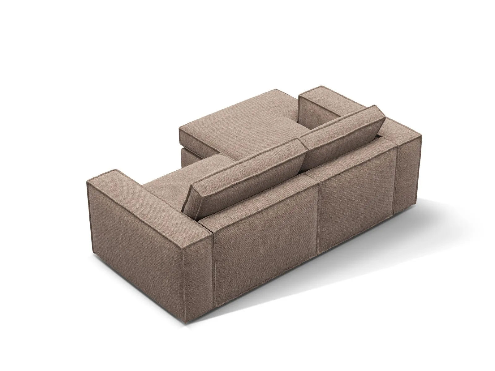 Pola 2-Sitzer Ecksofa, Linke Seite, aus Samt oder Strukturstoff, 226x158 cm - Image 113