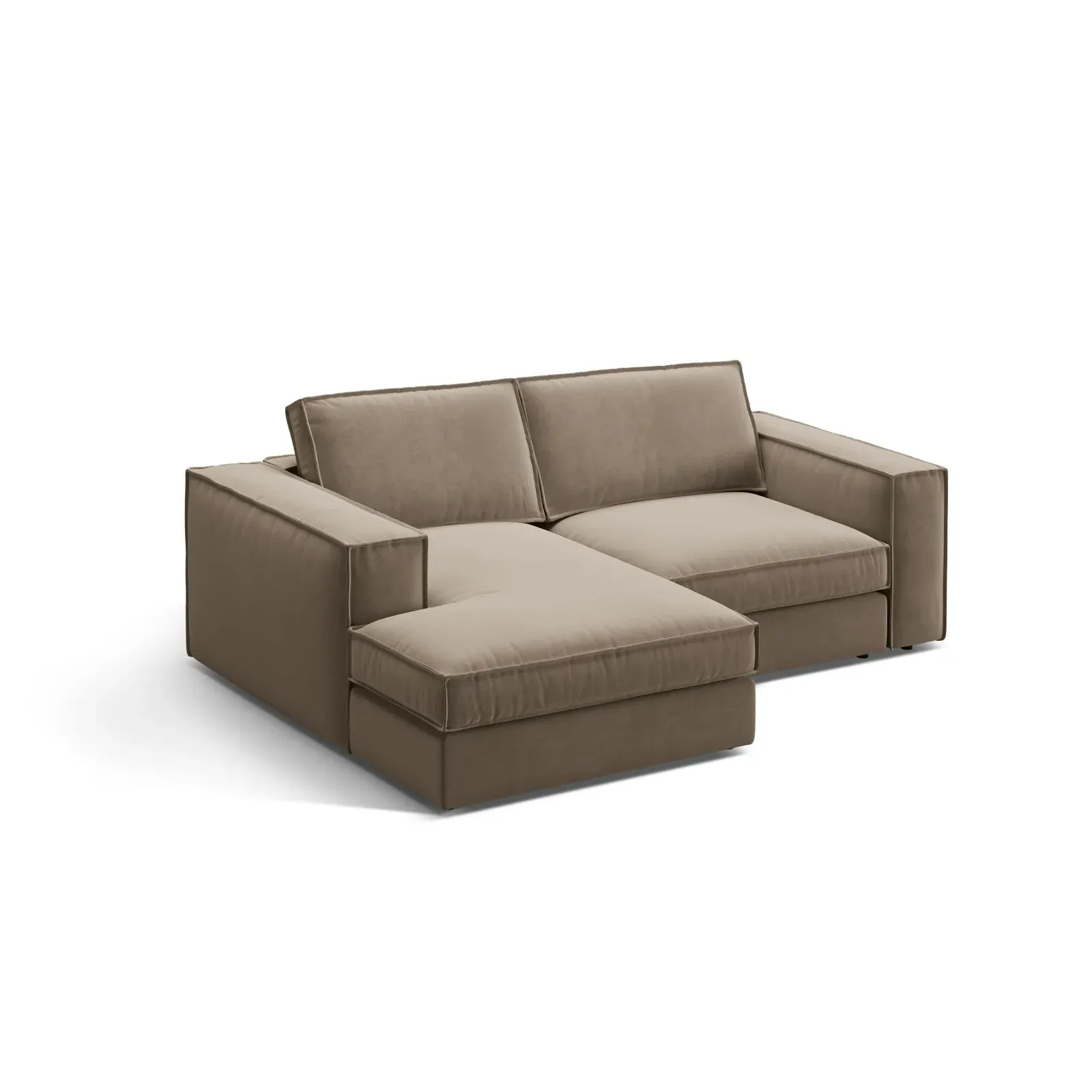 Pola 2-Sitzer Ecksofa, Linke Seite, aus Samt oder Strukturstoff, 226x158 cm - Image 15
