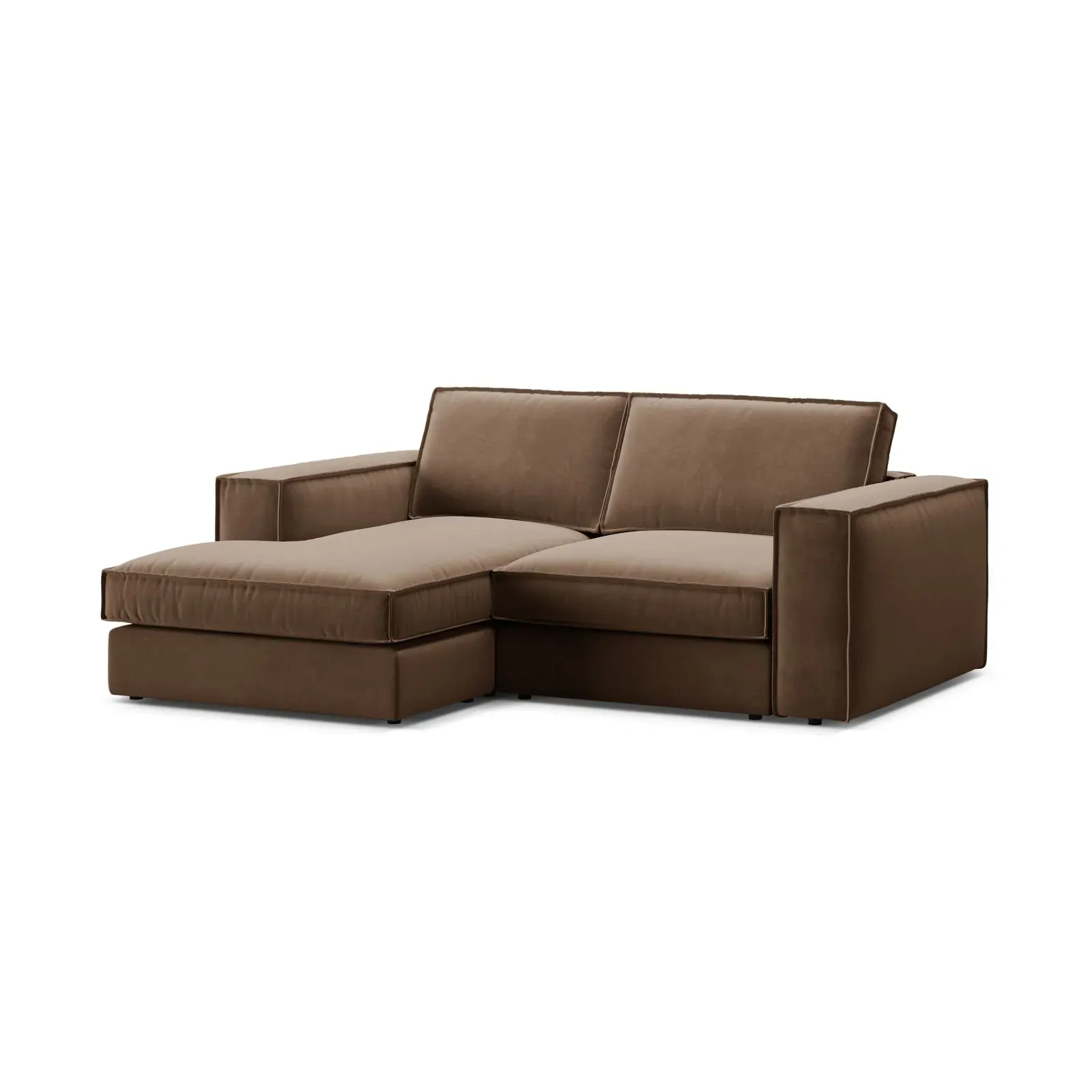 Pola 2-Sitzer Ecksofa, Linke Seite, aus Samt oder Strukturstoff, 226x158 cm - Image 22