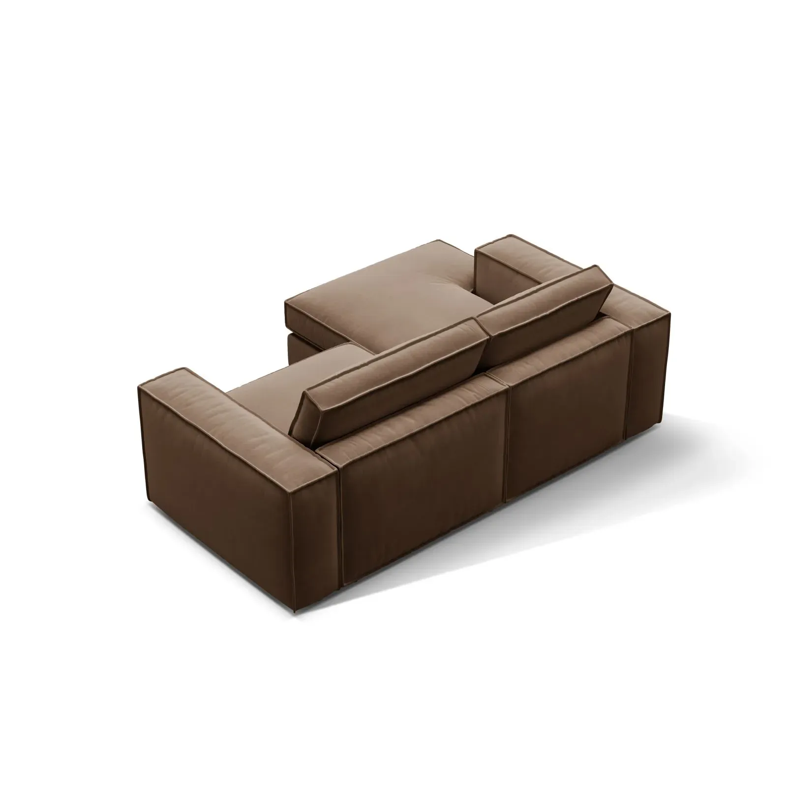 Pola 2-Sitzer Ecksofa, Linke Seite, aus Samt oder Strukturstoff, 226x158 cm - Image 23