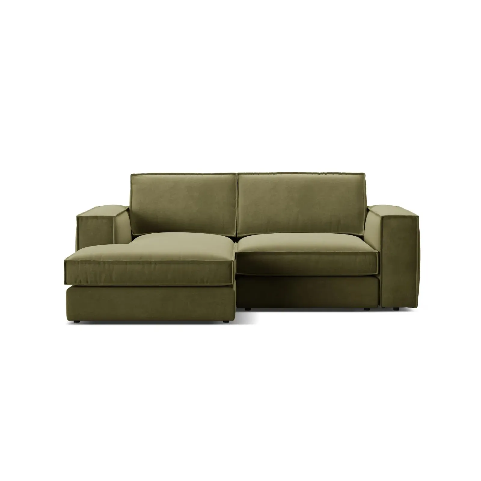 Pola 2-Sitzer Ecksofa, Linke Seite, aus Samt oder Strukturstoff, 226x158 cm - Image 37