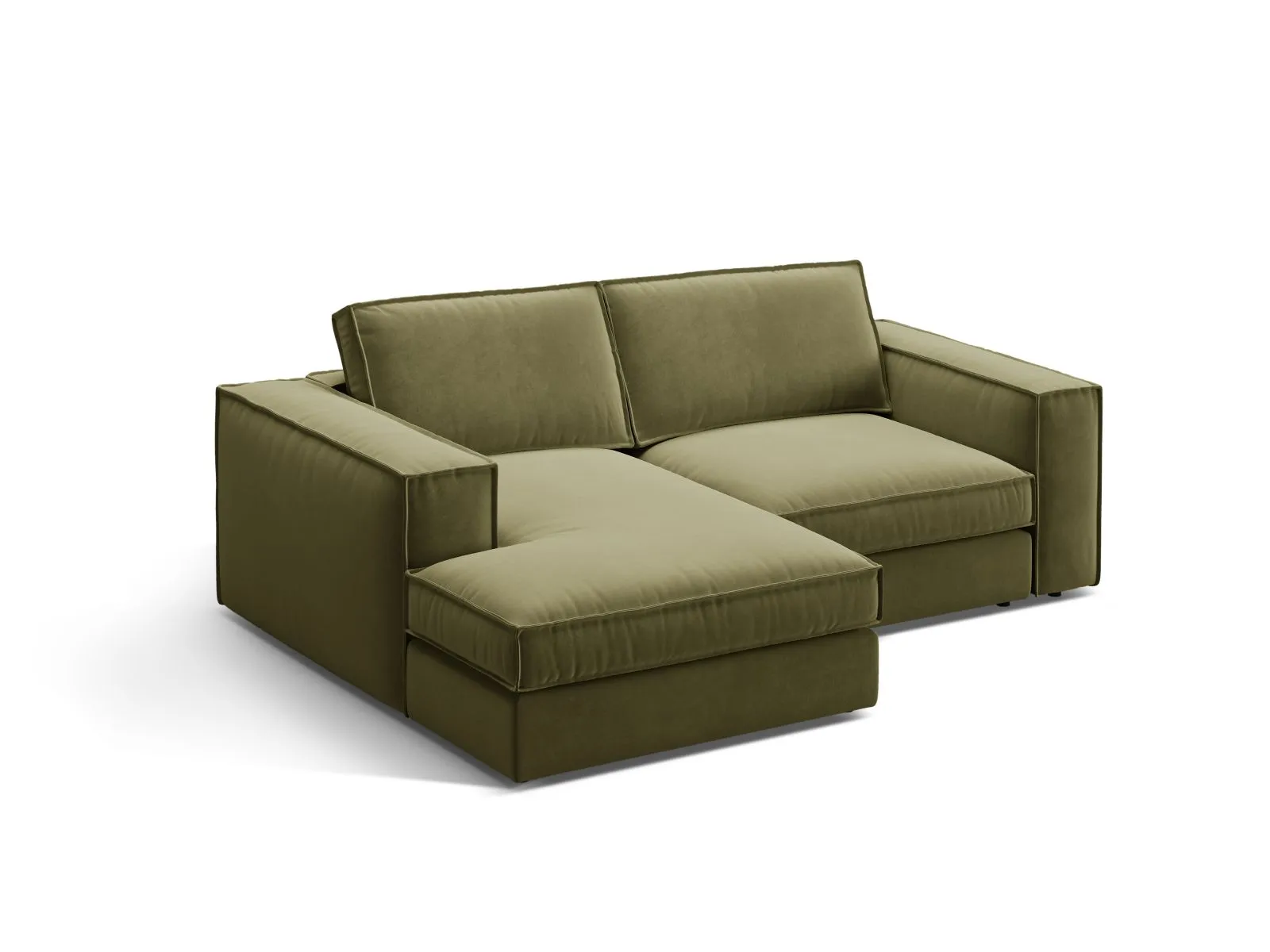 Pola 2-Sitzer Ecksofa, Linke Seite, aus Samt oder Strukturstoff, 226x158 cm - Image 39