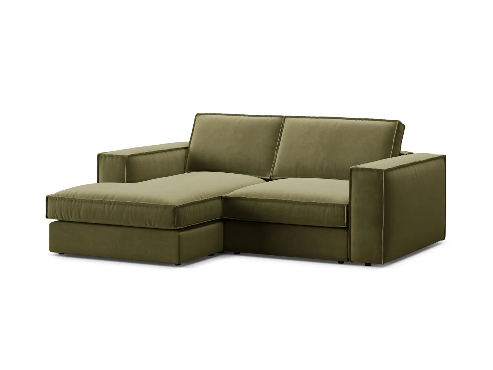 Pola 2-Sitzer Ecksofa, Linke Seite, aus Samt oder Strukturstoff, 226x158 cm - Image 40