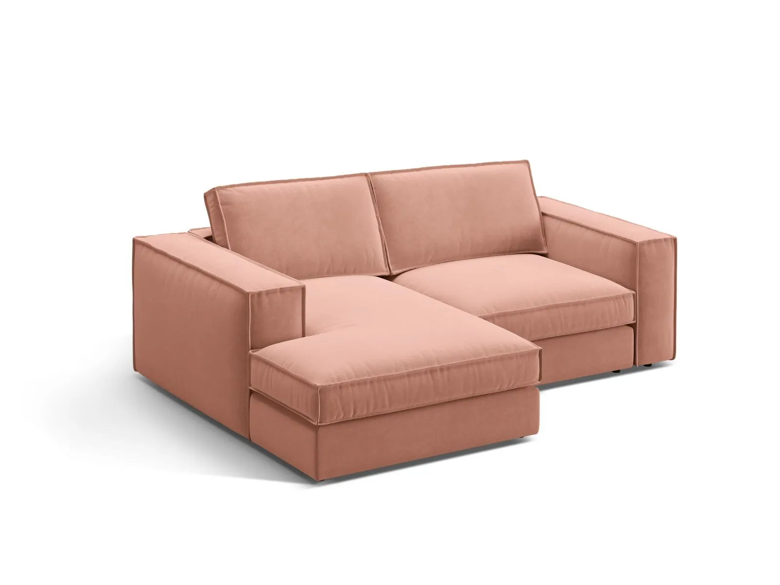 Pola 2-Sitzer Ecksofa, Linke Seite, aus Samt oder Strukturstoff, 226x158 cm - Image 45