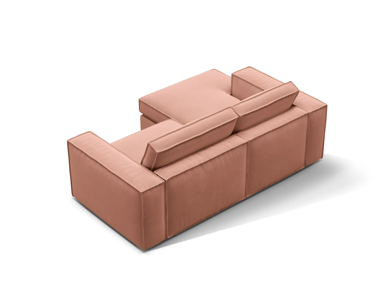 Pola 2-Sitzer Ecksofa, Linke Seite, aus Samt oder Strukturstoff, 226x158 cm - Image 47
