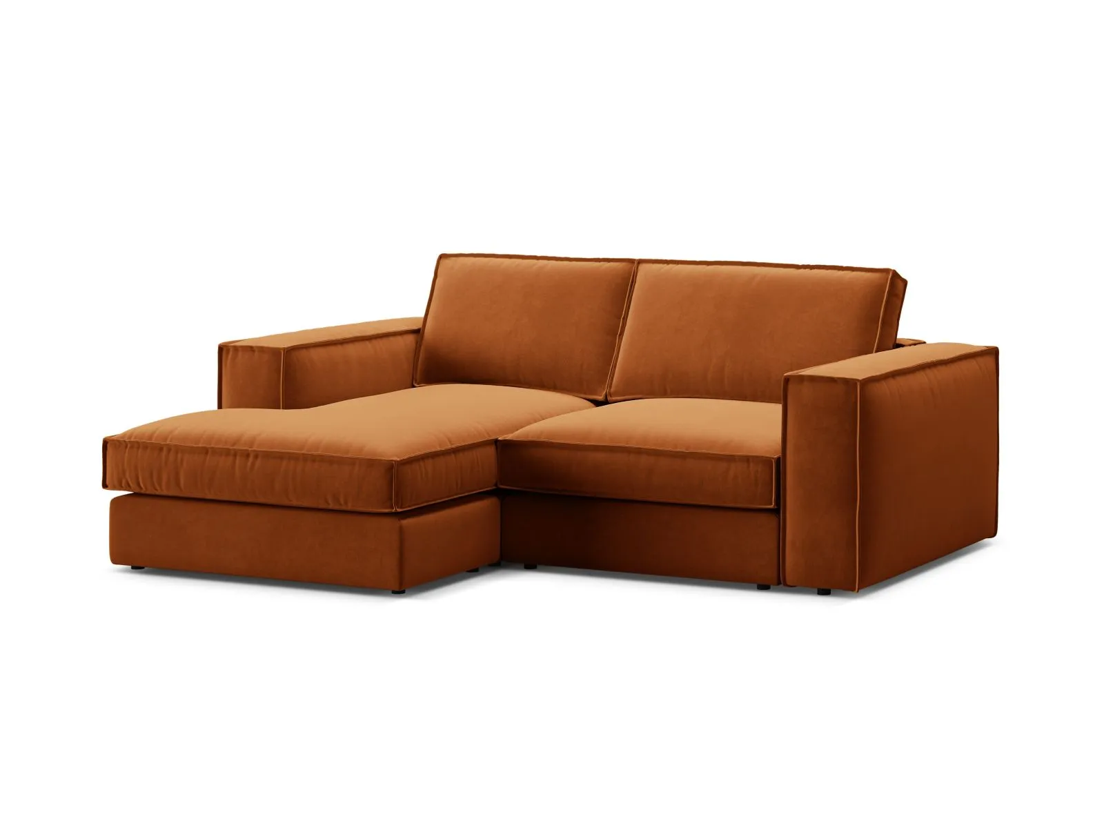 Pola 2-Sitzer Ecksofa, Linke Seite, aus Samt oder Strukturstoff, 226x158 cm - Image 52