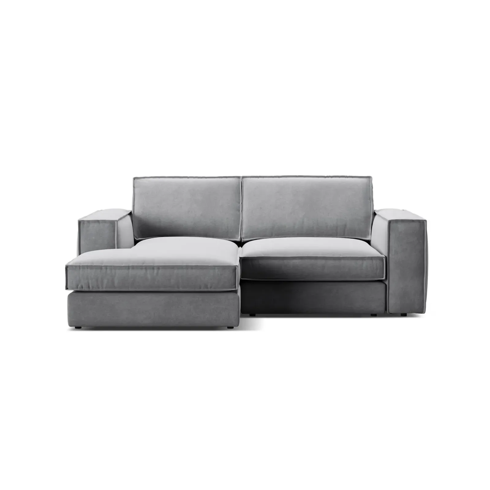 Pola 2-Sitzer Ecksofa, Linke Seite, aus Samt oder Strukturstoff, 226x158 cm - Image 55