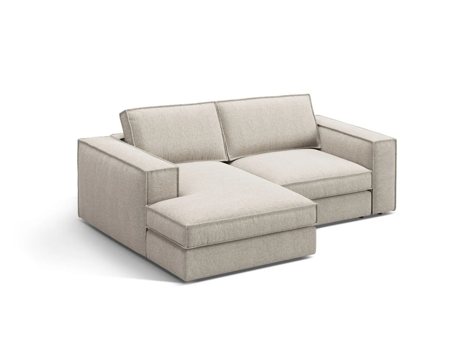 Pola 2-Sitzer Ecksofa, Linke Seite, aus Samt oder Strukturstoff, 226x158 cm - Image 63