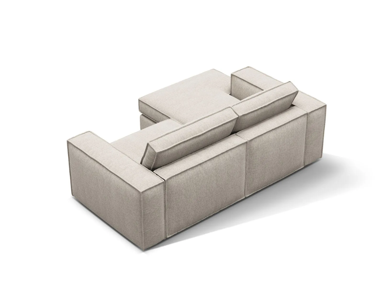 Pola 2-Sitzer Ecksofa, Linke Seite, aus Samt oder Strukturstoff, 226x158 cm - Image 65