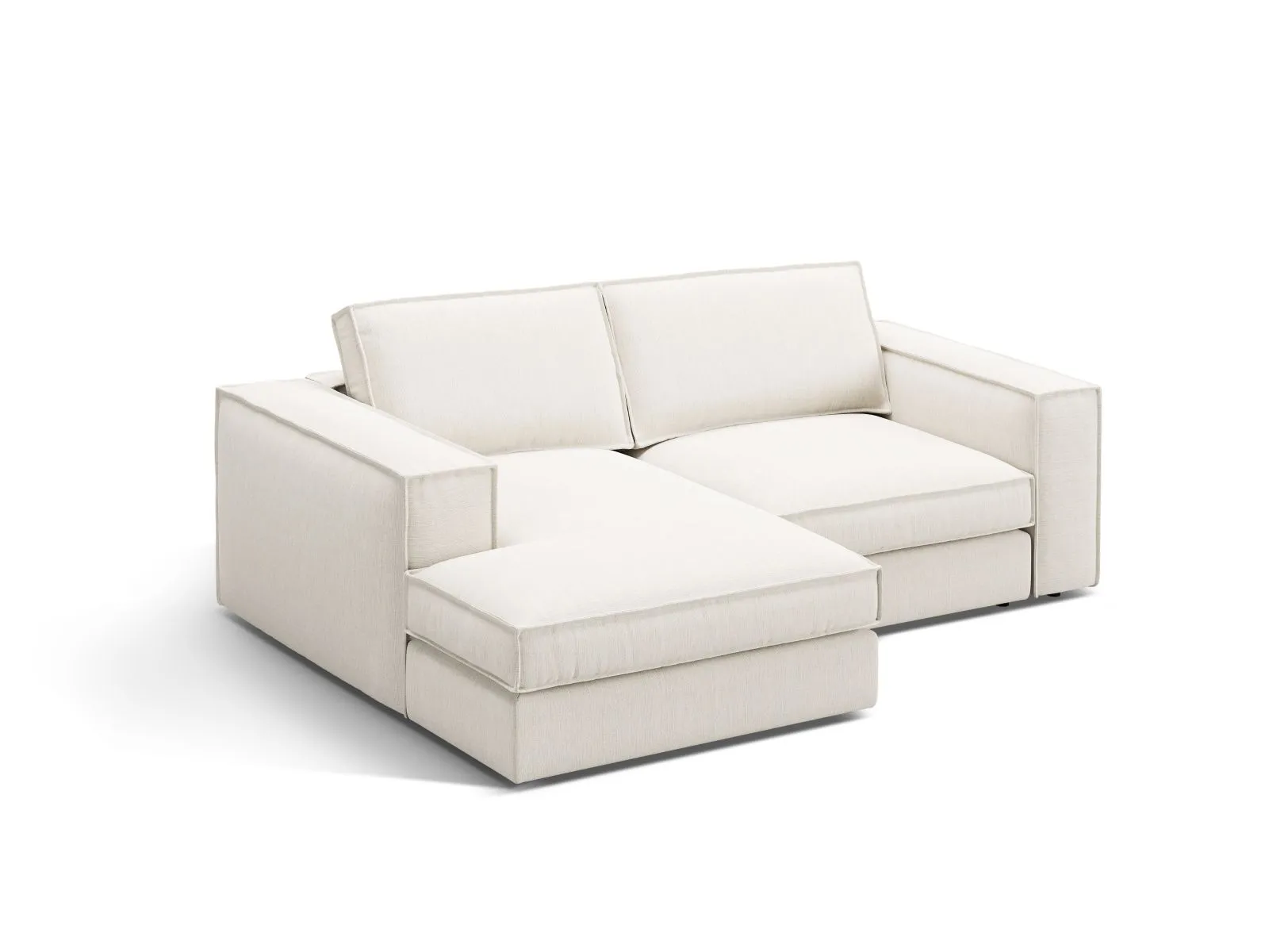 Pola 2-Sitzer Ecksofa, Linke Seite, aus Samt oder Strukturstoff, 226x158 cm - Image 69