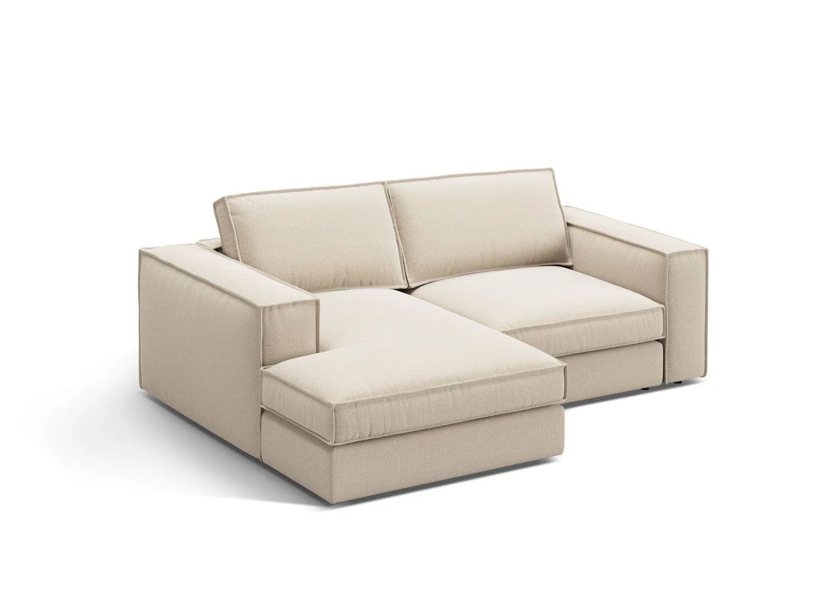 Pola 2-Sitzer Ecksofa, Linke Seite, aus Samt oder Strukturstoff, 226x158 cm - Image 75