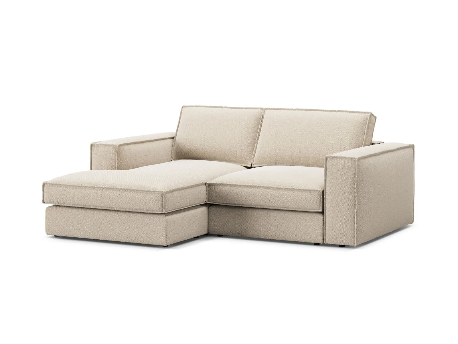 Pola 2-Sitzer Ecksofa, Linke Seite, aus Samt oder Strukturstoff, 226x158 cm - Image 76