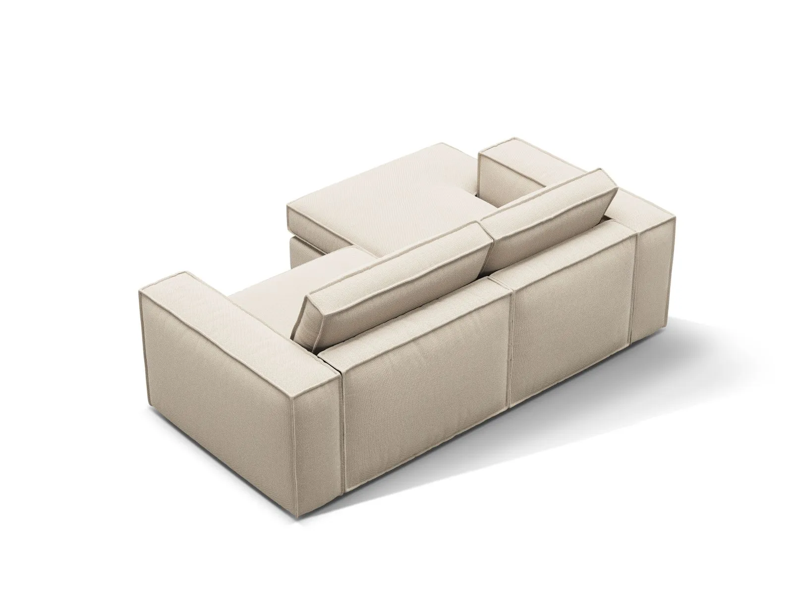 Pola 2-Sitzer Ecksofa, Linke Seite, aus Samt oder Strukturstoff, 226x158 cm - Image 77
