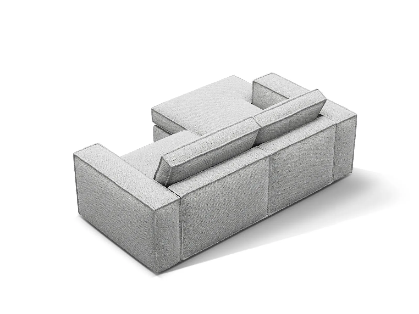 Pola 2-Sitzer Ecksofa, Linke Seite, aus Samt oder Strukturstoff, 226x158 cm - Image 83