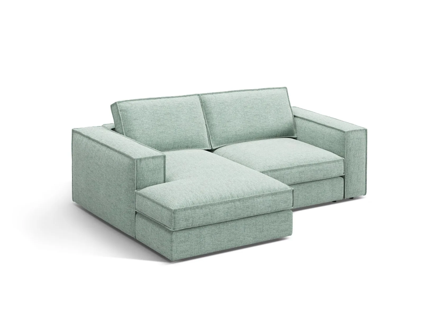 Pola 2-Sitzer Ecksofa, Linke Seite, aus Samt oder Strukturstoff, 226x158 cm - Image 87