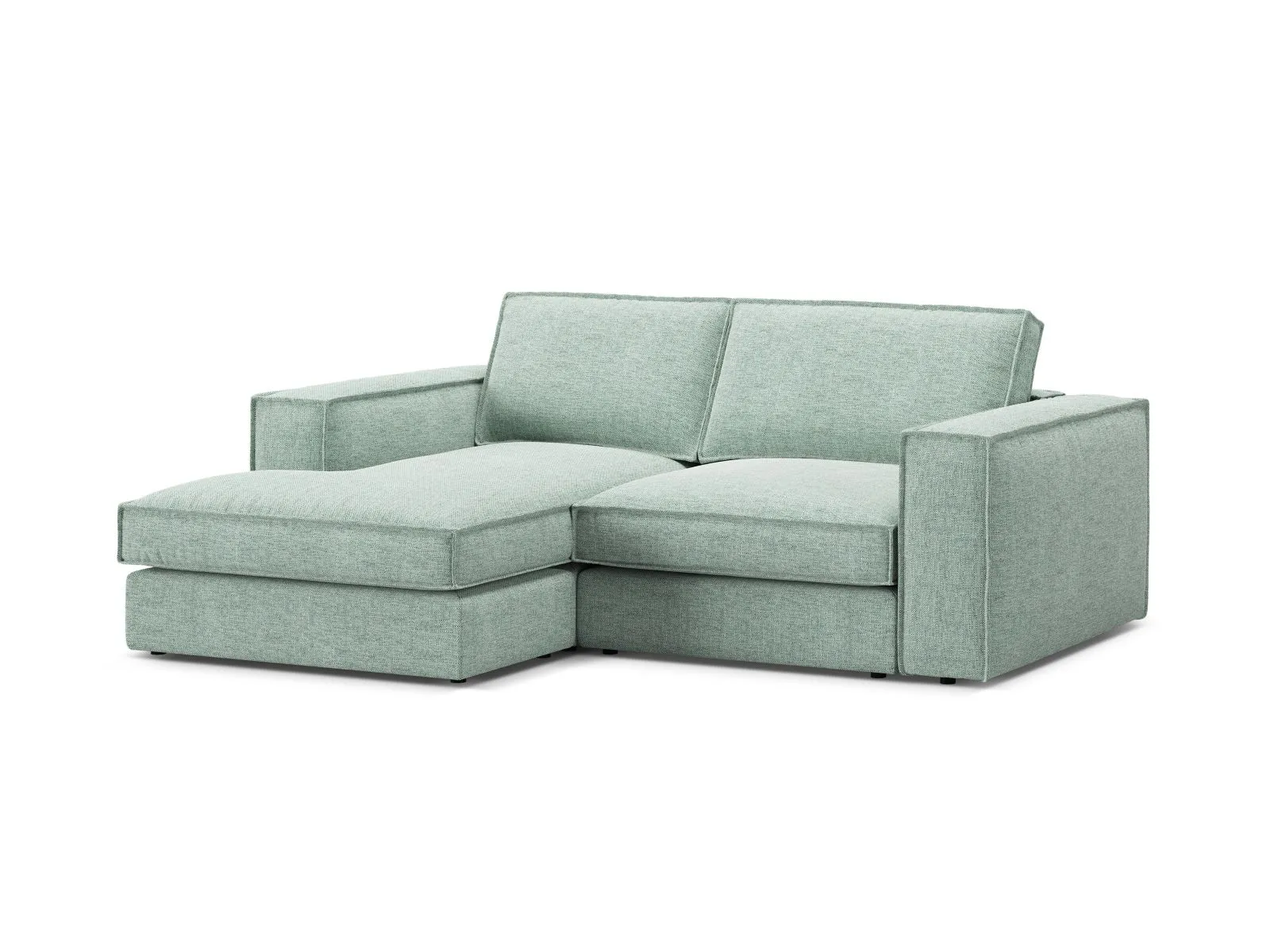 Pola 2-Sitzer Ecksofa, Linke Seite, aus Samt oder Strukturstoff, 226x158 cm - Image 88