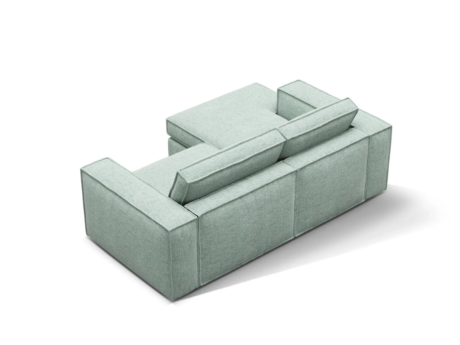 Pola 2-Sitzer Ecksofa, Linke Seite, aus Samt oder Strukturstoff, 226x158 cm - Image 89
