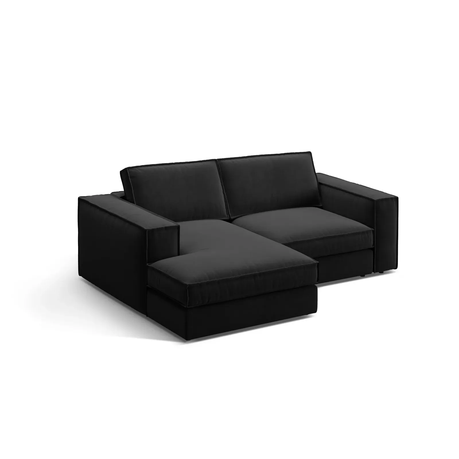 Pola 2-Sitzer Ecksofa, Linke Seite, aus Samt oder Strukturstoff, 226x158 cm - Image 9