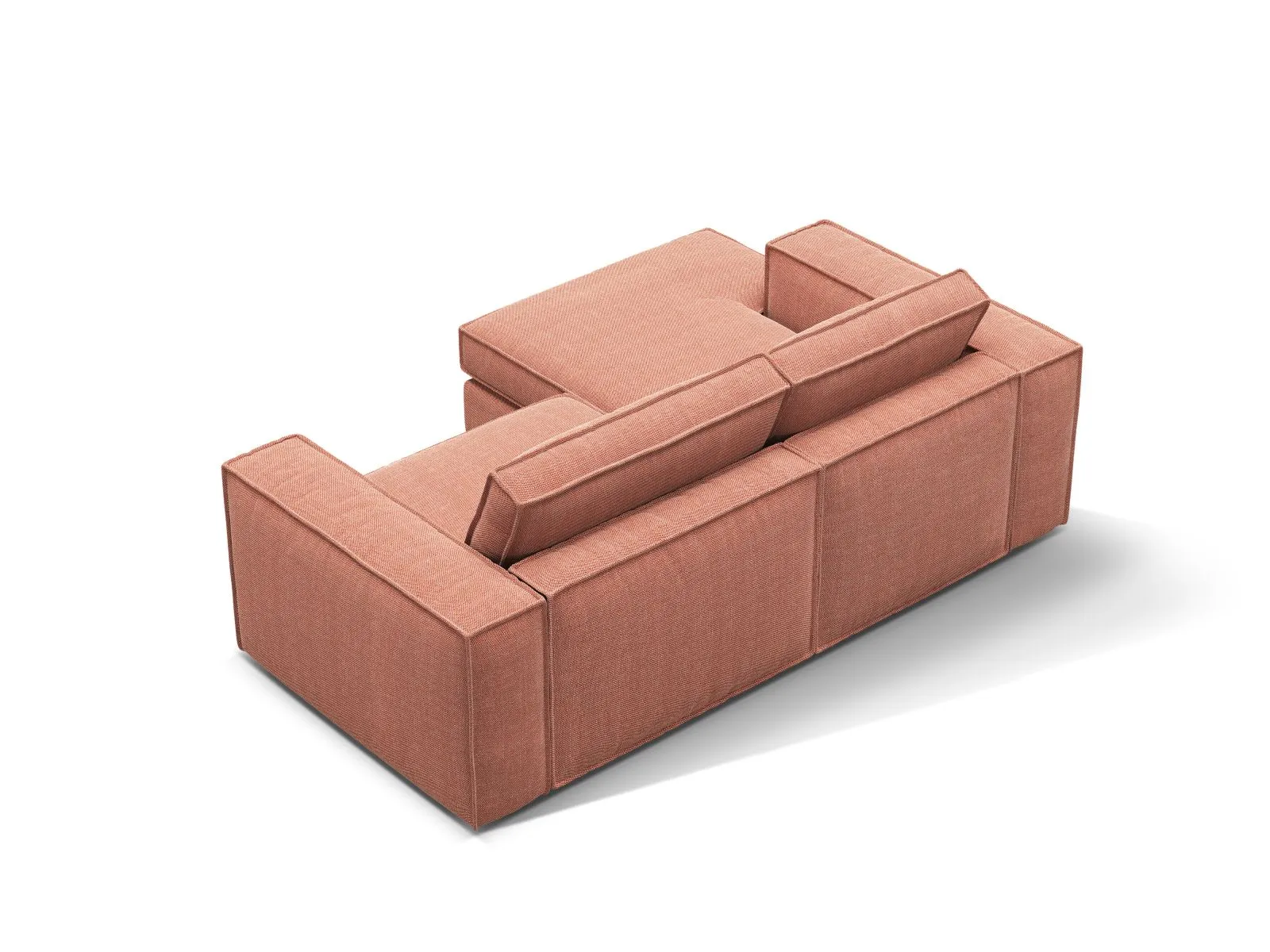 Pola 2-Sitzer Ecksofa, Linke Seite, aus Samt oder Strukturstoff, 226x158 cm - Image 95