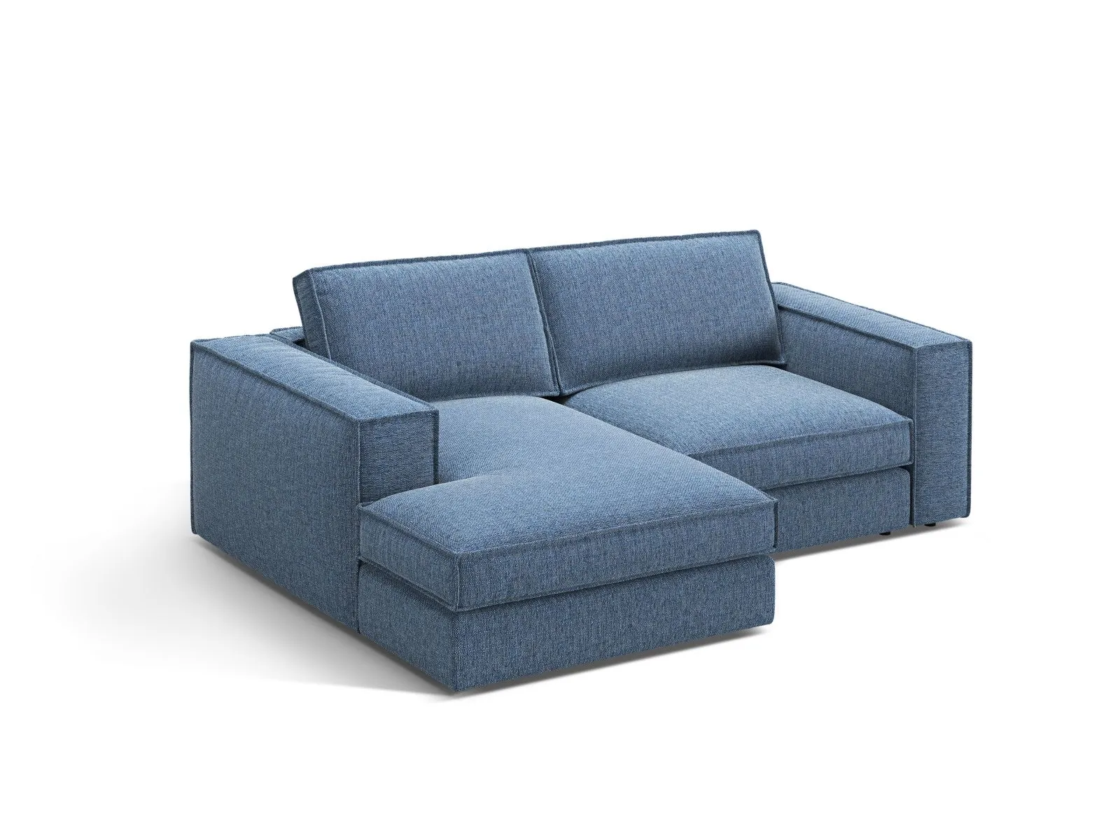 Pola 2-Sitzer Ecksofa, Linke Seite, aus Samt oder Strukturstoff, 226x158 cm - Image 99