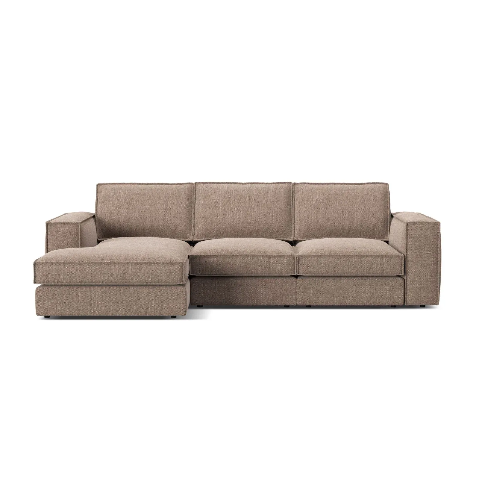 Pola 3-Sitzer Ecksofa, Linke Seite, aus Samt oder Strukturstoff, 284x158 cm - Image 109