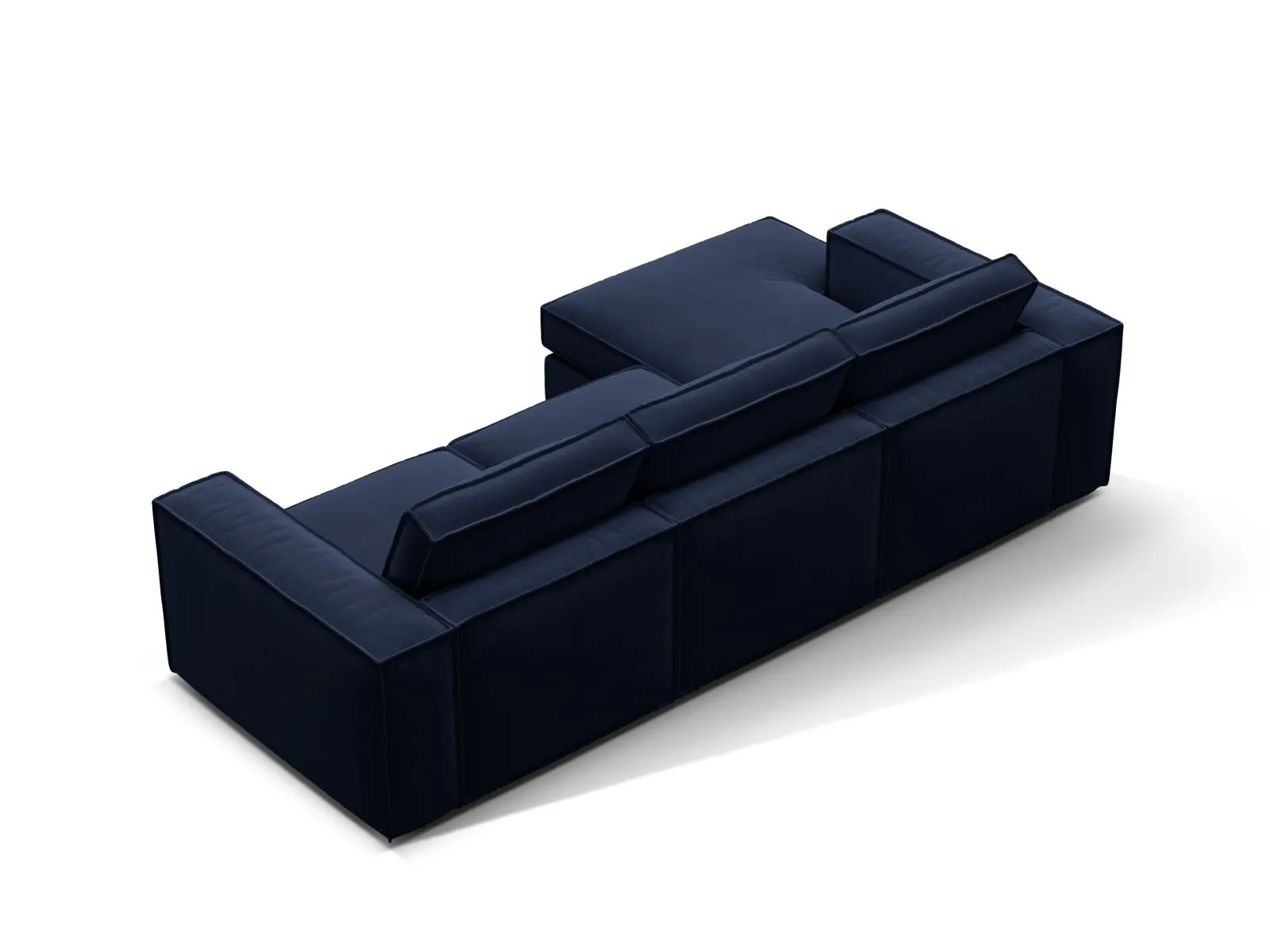 Pola 3-Sitzer Ecksofa, Linke Seite, aus Samt oder Strukturstoff, 284x158 cm - Image 29