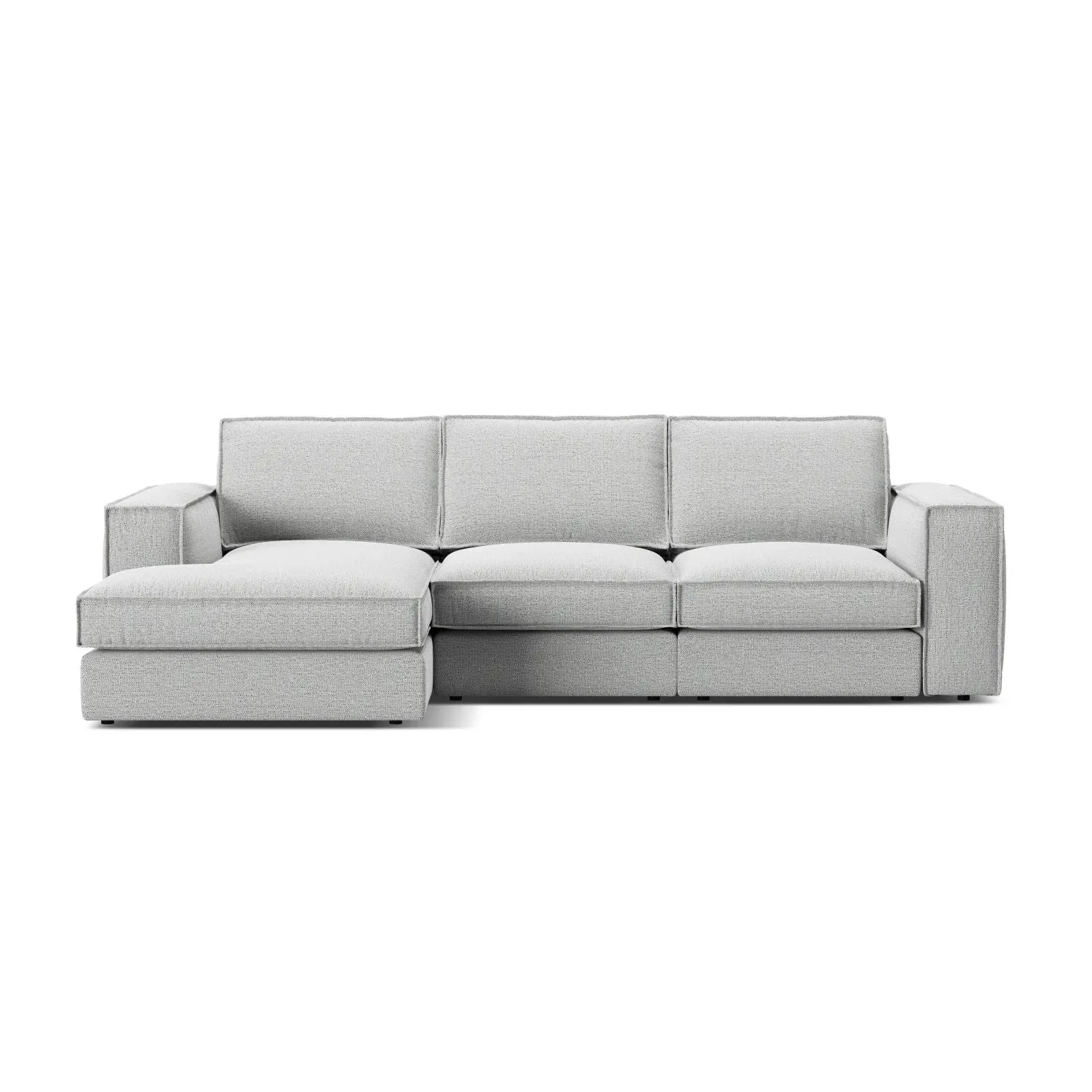 Pola 3-Sitzer Ecksofa, Linke Seite, aus Samt oder Strukturstoff, 284x158 cm - Image 79