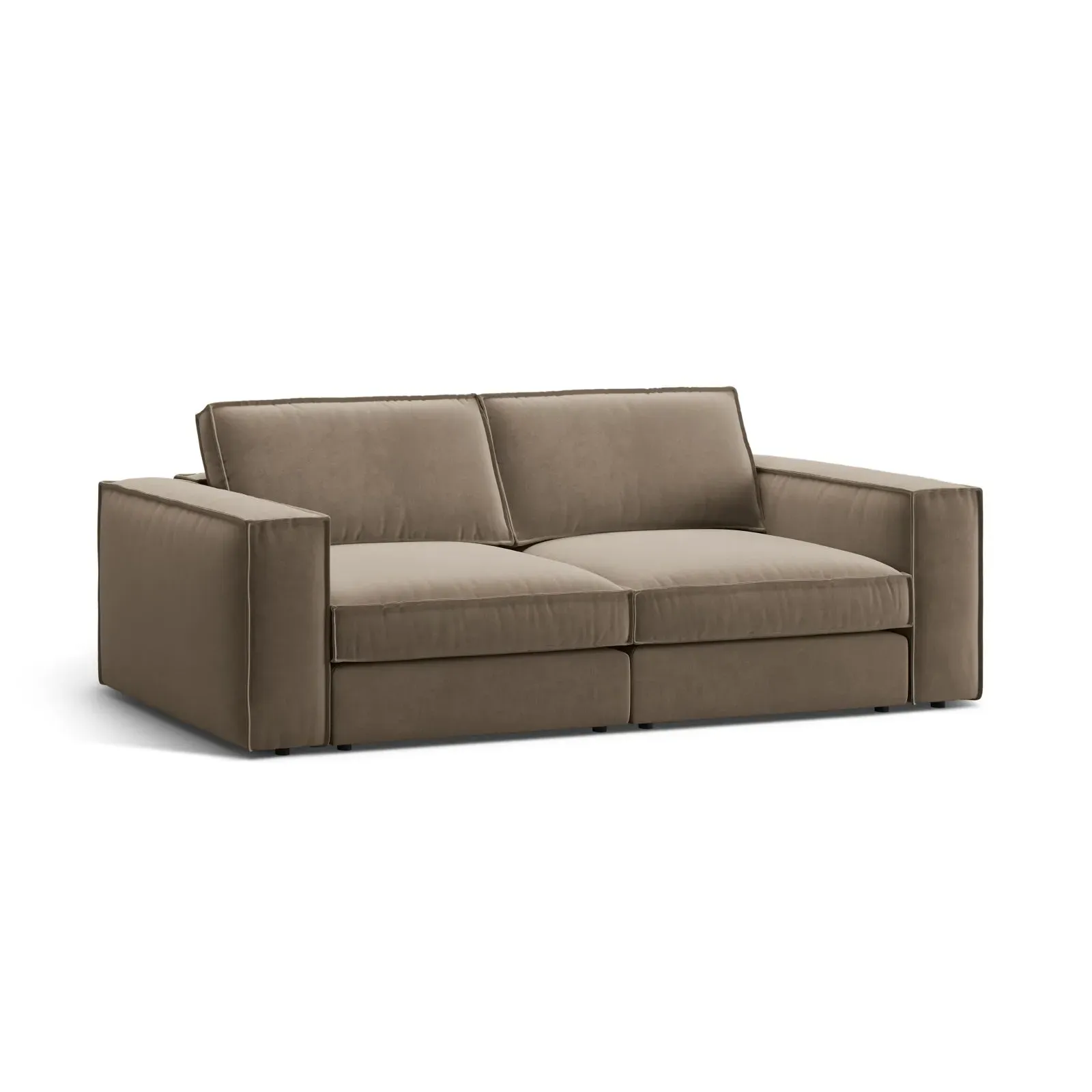Pola 3-Sitzer Sofa aus Samt oder Strukturstoff, 236x103 cm - Image 13