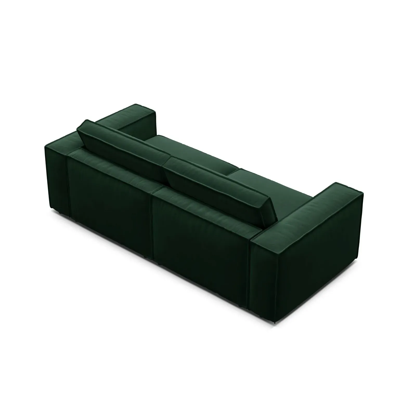 Pola 3-Sitzer Sofa aus Samt oder Strukturstoff, 236x103 cm - Image 29