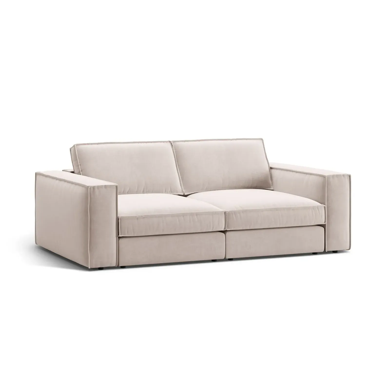 Pola 3-Sitzer Sofa aus Samt oder Strukturstoff, 236x103 cm - Image 3