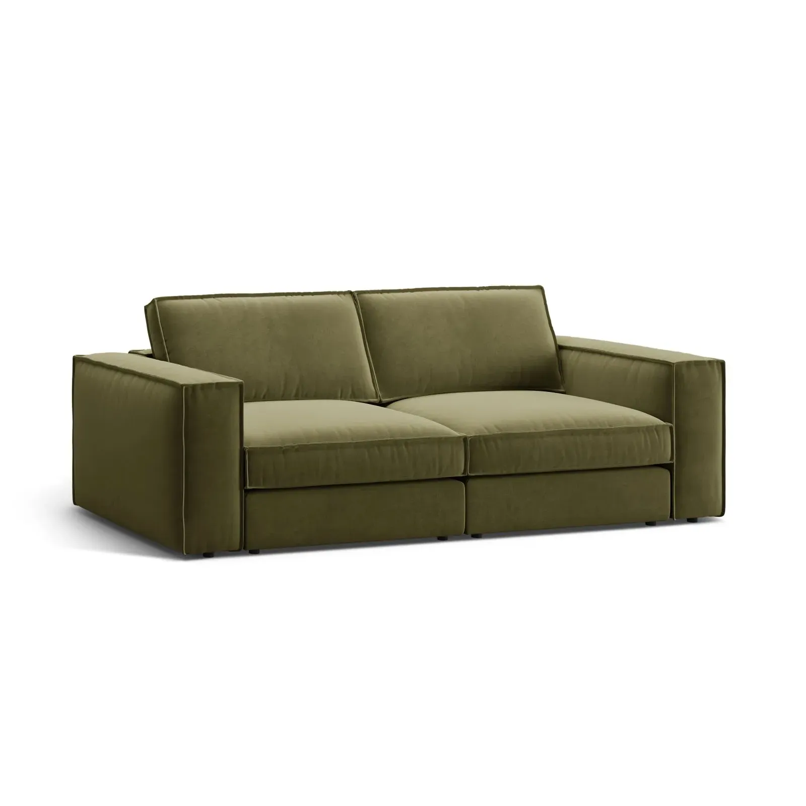 Pola 3-Sitzer Sofa aus Samt oder Strukturstoff, 236x103 cm - Image 33