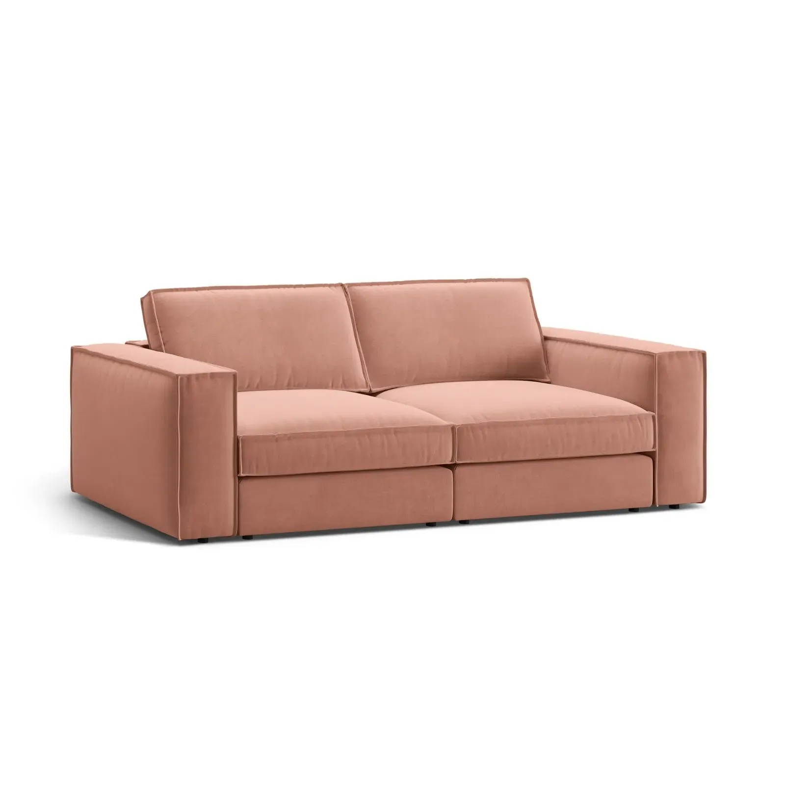 Pola 3-Sitzer Sofa aus Samt oder Strukturstoff, 236x103 cm - Image 38