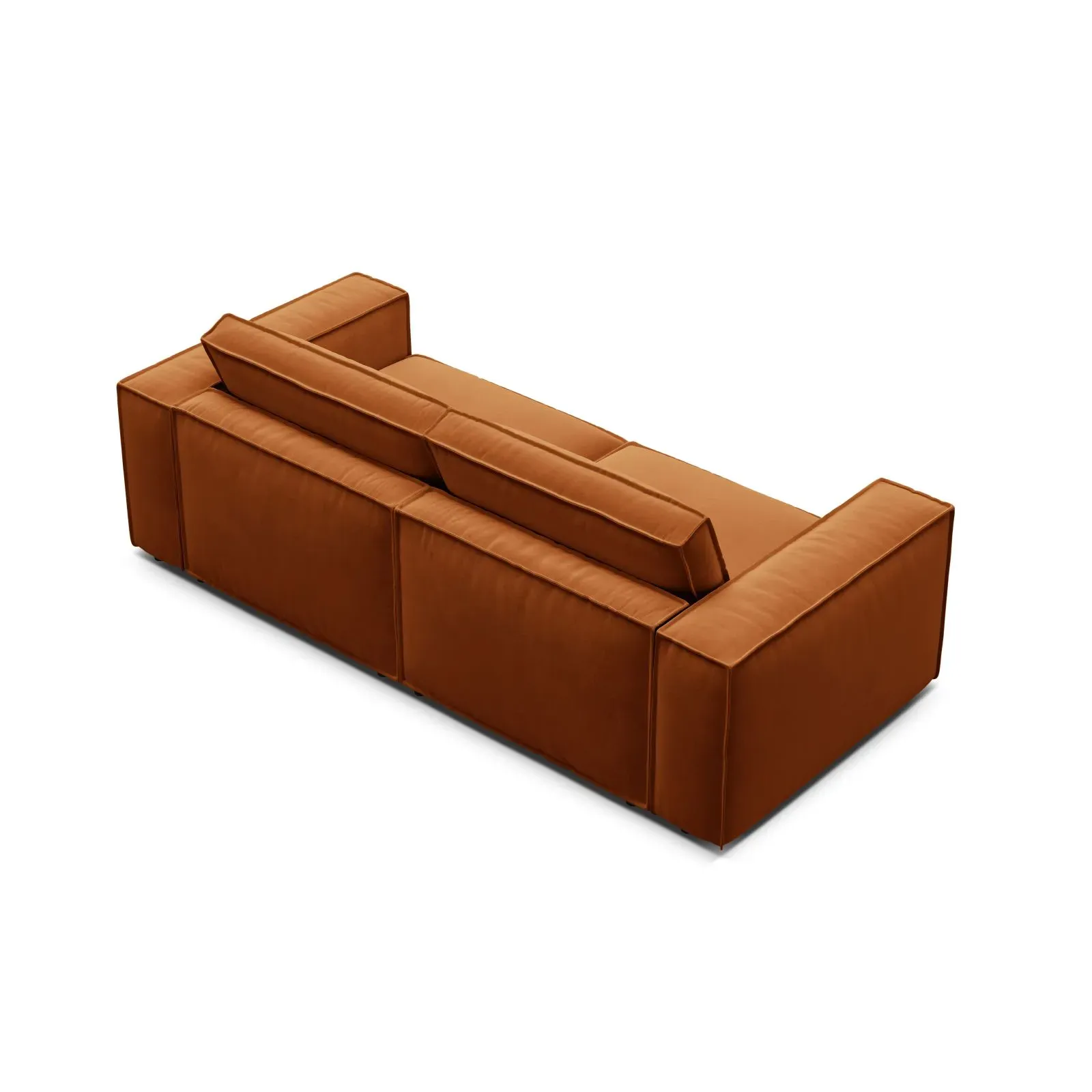 Pola 3-Sitzer Sofa aus Samt oder Strukturstoff, 236x103 cm - Image 44