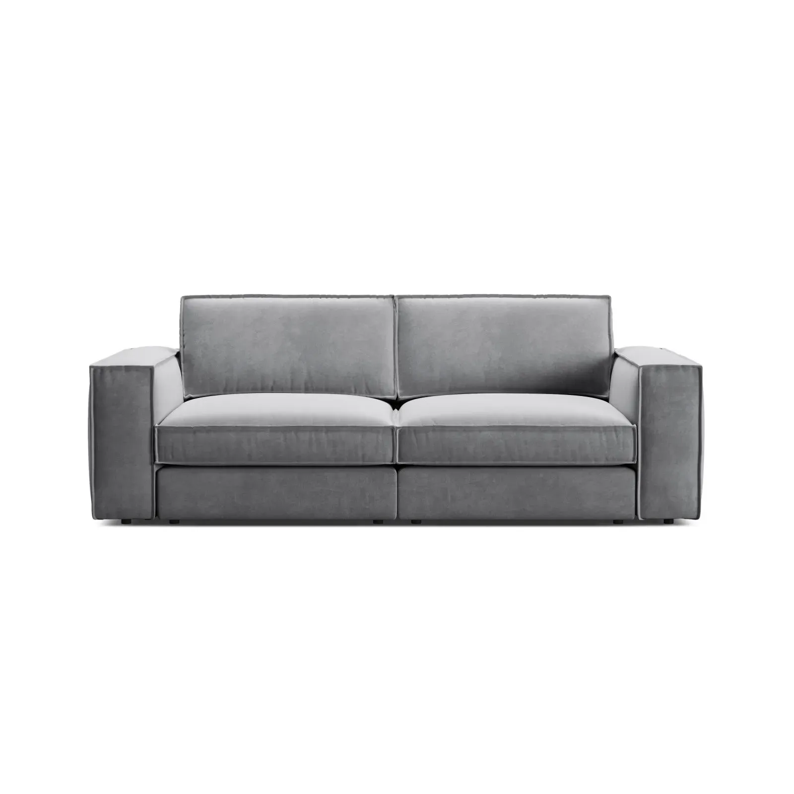 Pola 3-Sitzer Sofa aus Samt oder Strukturstoff, 236x103 cm - Image 46
