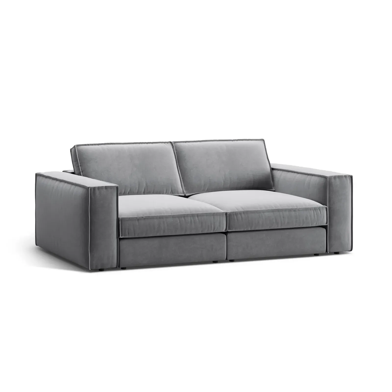Pola 3-Sitzer Sofa aus Samt oder Strukturstoff, 236x103 cm - Image 48