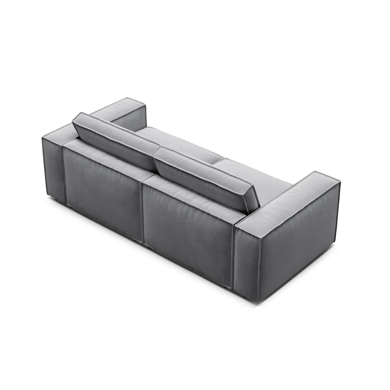 Pola 3-Sitzer Sofa aus Samt oder Strukturstoff, 236x103 cm - Image 49